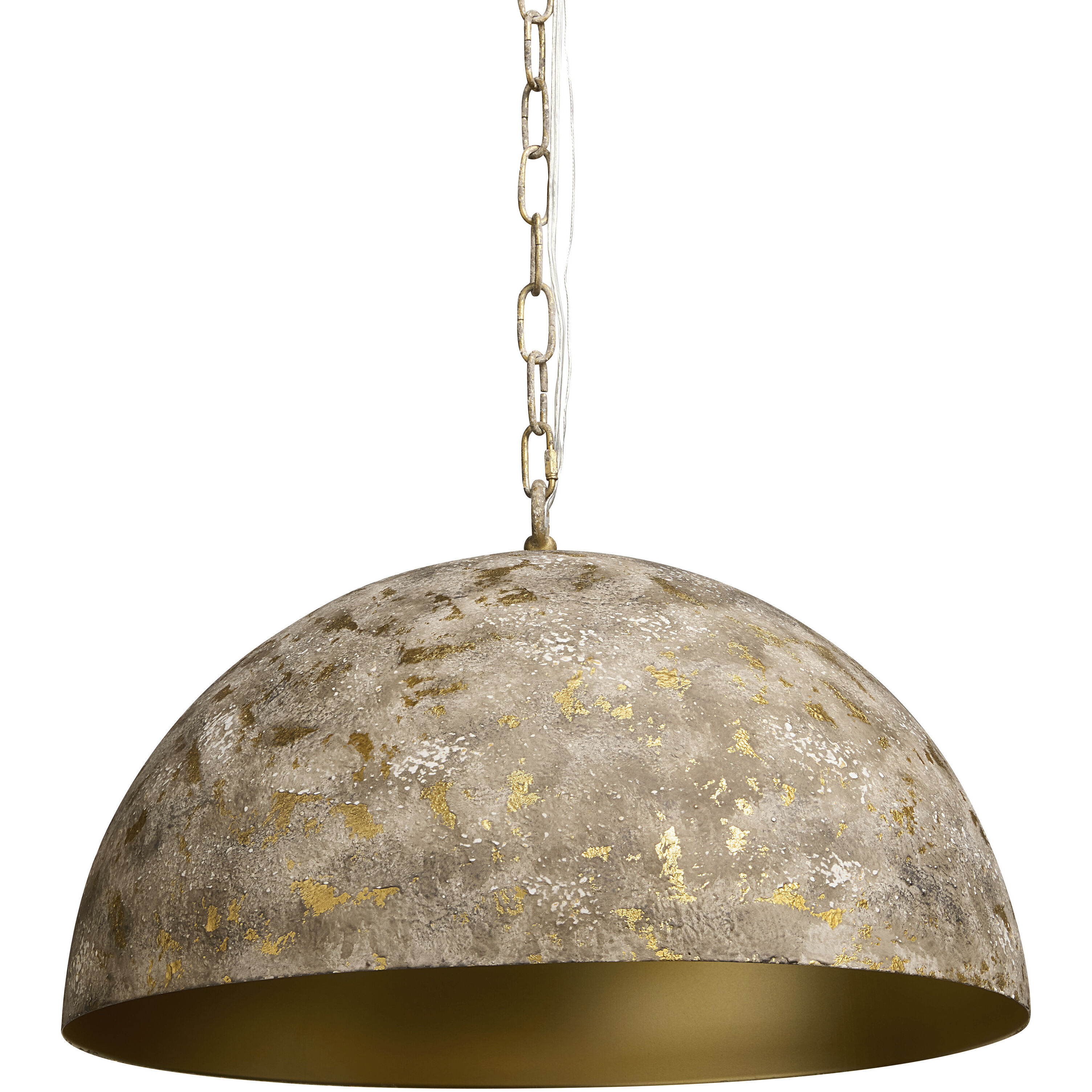 Tara LED Antique Gold / White Grey Pendant Ceiling Light